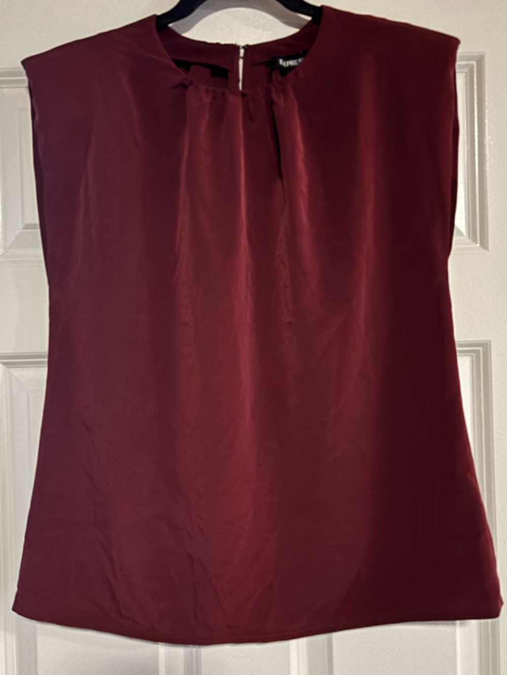Express Shoulder Pad Cap Sleeve Blouse, size Medium